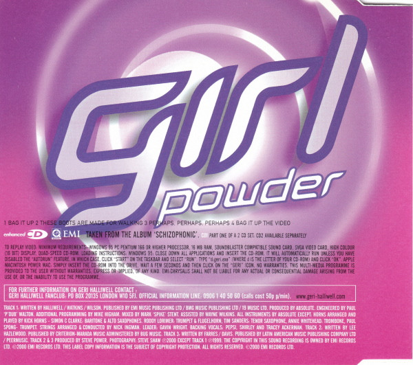 Geri Halliwell – Bag It Up – CD1 – Single – UK – Spice Girls